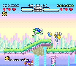 Pop'n TwinBee - Rainbow Bell Adventures (Germany) In game screenshot
